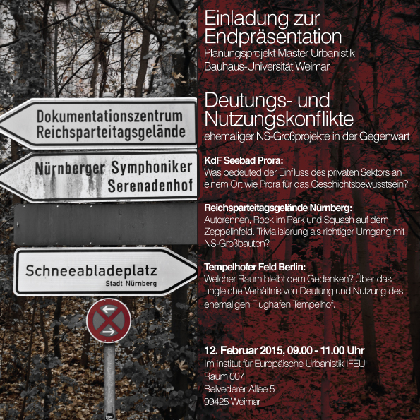 Einladung Präsentation Deutungs- und Nutzungskonflikte